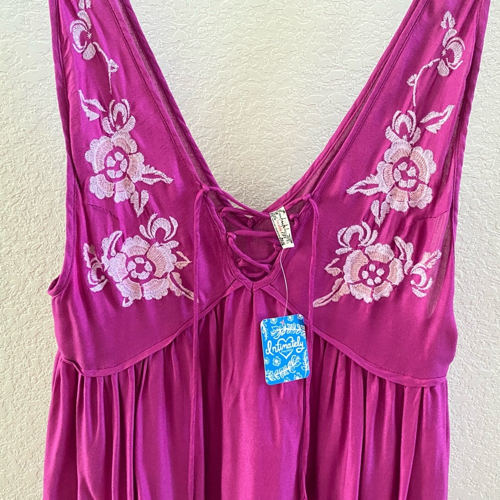NWT FREE PEOPLE Aida embroidered slip dress in sz S - Picture 7 of 10